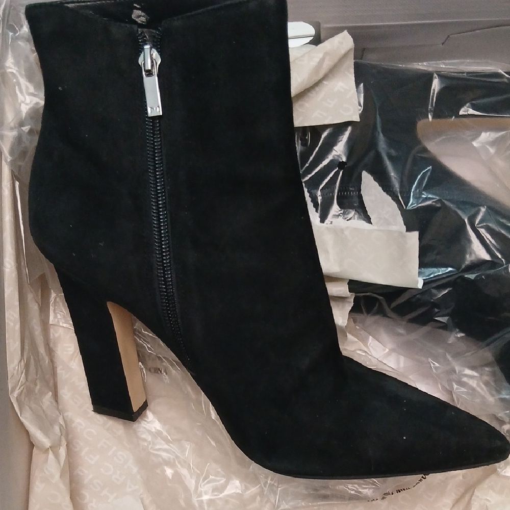 Marc Fisher Black Heeled Boots